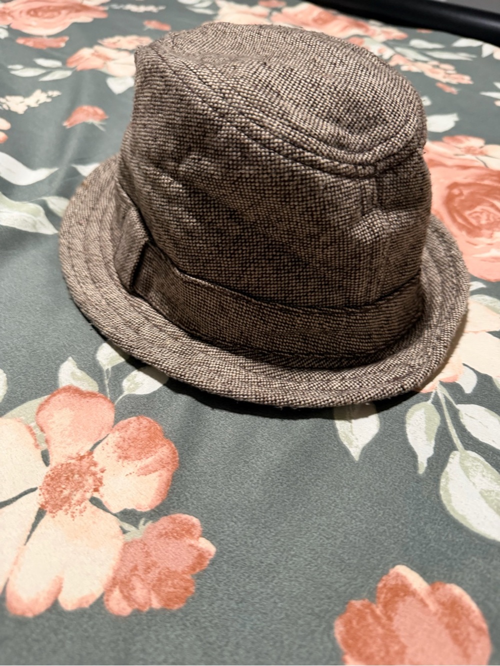 London Fog Brown Tweed Men’s Hat with Tan Lining